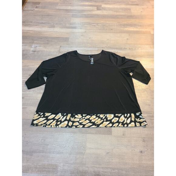 New directions 3x curvy womens double layer top new with tags - Picture 1 of 9